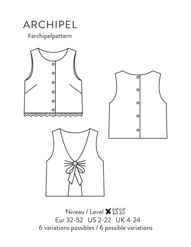 Archipel-Top-Muster - Atelier Scämmit