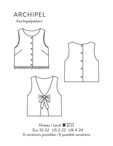 Archipel-Top-Muster - Atelier Scämmit