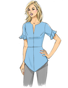 Oberteil-Schnittmuster - Butterick 6663 2
