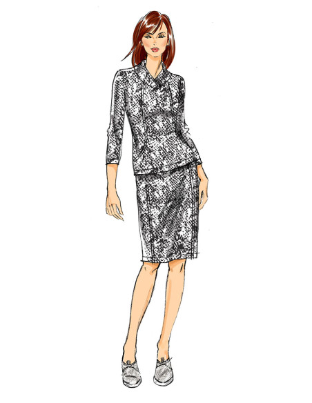 Kleid, Oberteil, Rock und Hose Schnittmuster - Butterick 6858