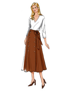 Rock- und Gürtelmuster - Butterick 6866 2