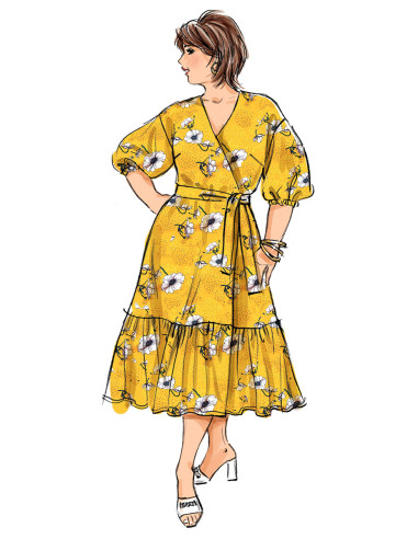 Kleid- und Gürtelmuster - Butterick 6873