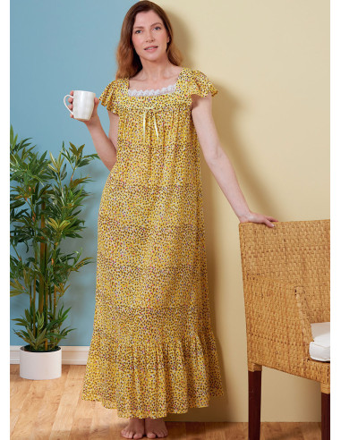 Oberteil, Nachthemd und Shorts Schnittmuster - Butterick 6883