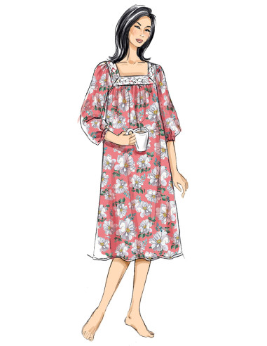 Oberteil, Nachthemd und Shorts Schnittmuster - Butterick 6883