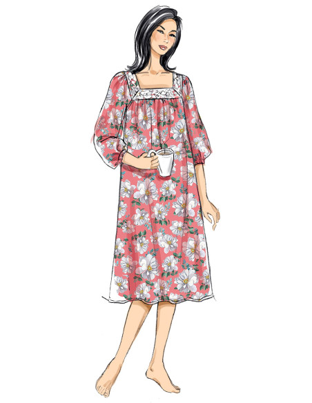 Oberteil, Nachthemd und Shorts Schnittmuster - Butterick 6883