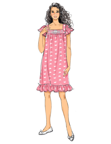 Oberteil, Nachthemd und Shorts Schnittmuster - Butterick 6883