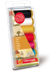 Set mit 7 Nähfäden aus Baumwolle von Gütermann