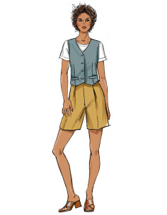 Weste, Hose und Shorts Schnittmuster - Butterick 6901 2