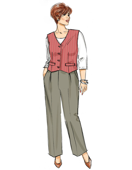Patron de gilet, pantalon et short - Butterick 6902