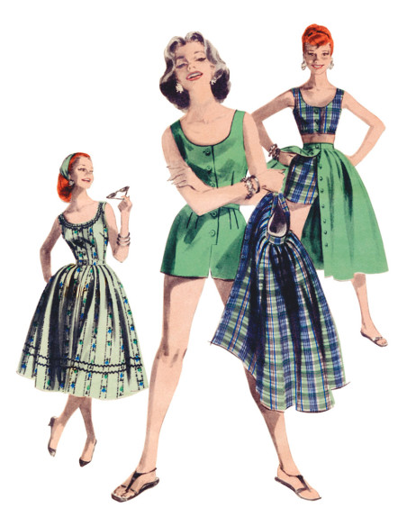 Vintage-Kleid Schnittmuster - Butterick 6939