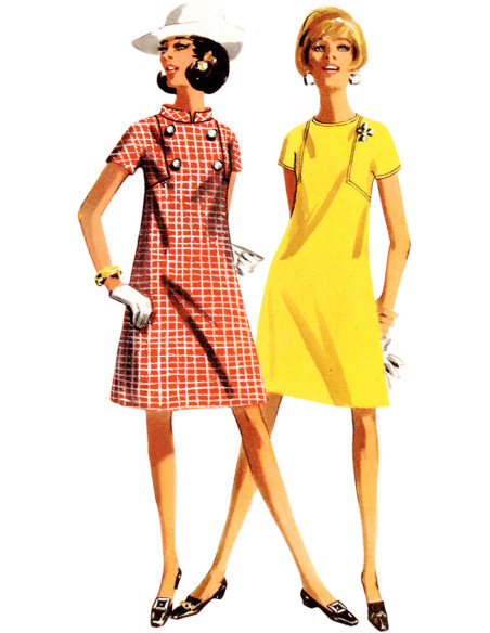 Vintage-Kleid Schnittmuster - Butterick 6990