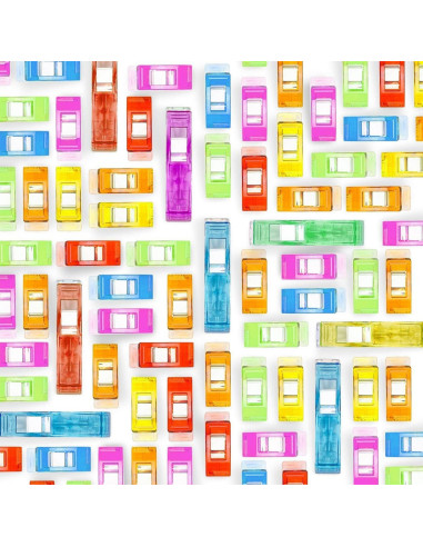 Glas mit 100 bunten Stoffklammern von Rascol