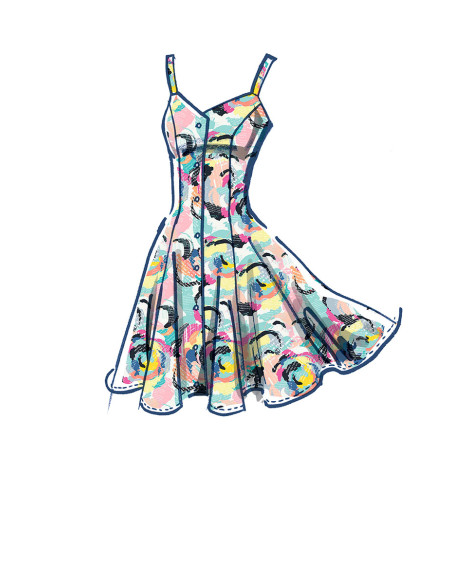Kleid- und Gürtelmuster - McCall's 8177