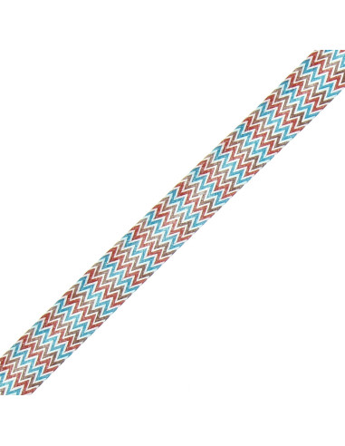Chevron-Muster - Braun, Kamel und Blau
