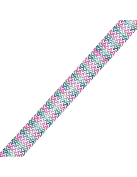 Chevron-Muster Schrägband - Rosa, Khaki und Blau