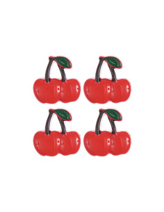 Karte mit 4 Kirschknöpfen - Rot 17 x 17 mm 2