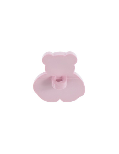 Carte de 4 boutons nounours - Lilas 16 x 18 mm