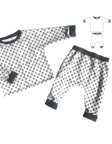 Pyjama- und Jogginganzug-Schnittmuster Cordoba - Ikatee