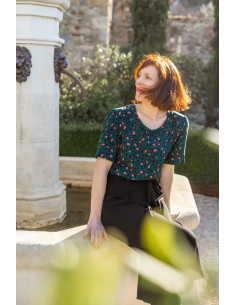 Tissu viscose Bagheera Vert Dark Lagune - Églantine & Zoé 2