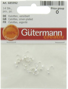 Gütermann-Kappen - Versilbert