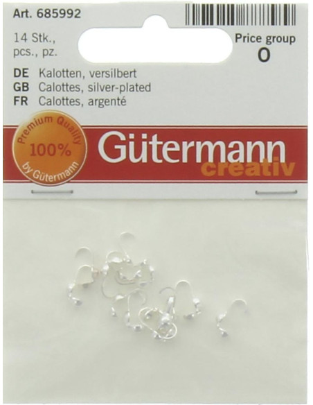 Gütermann-Kappen - Versilbert