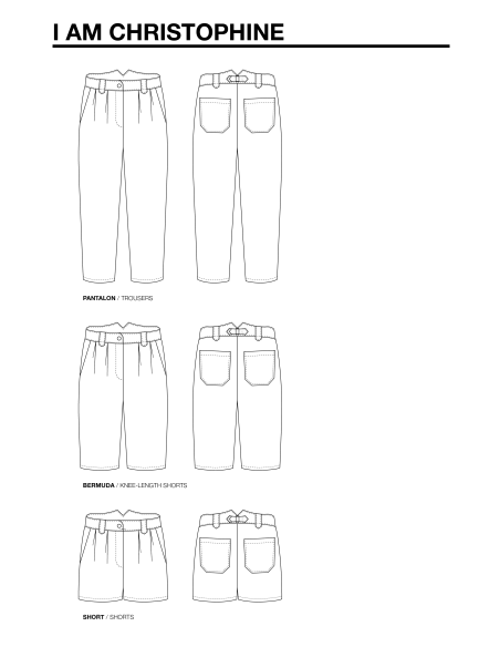 Hosen- und Shorts-Schnittmuster Christophine - I am patterns
