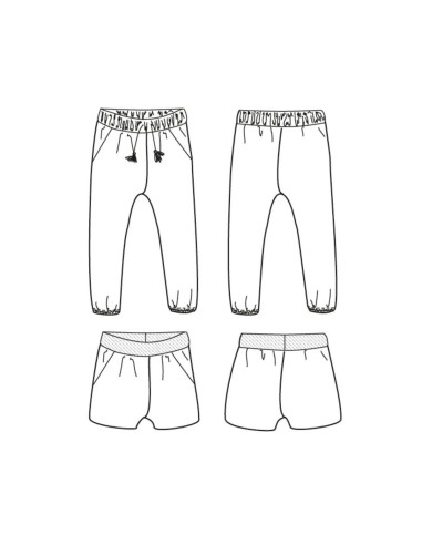 Hosen- und Shorts-Schnittmuster Dakar - Ikatee