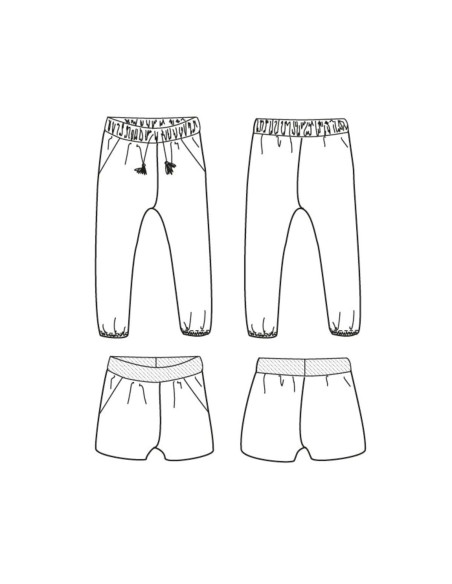 Hosen- und Shorts-Schnittmuster Dakar - Ikatee