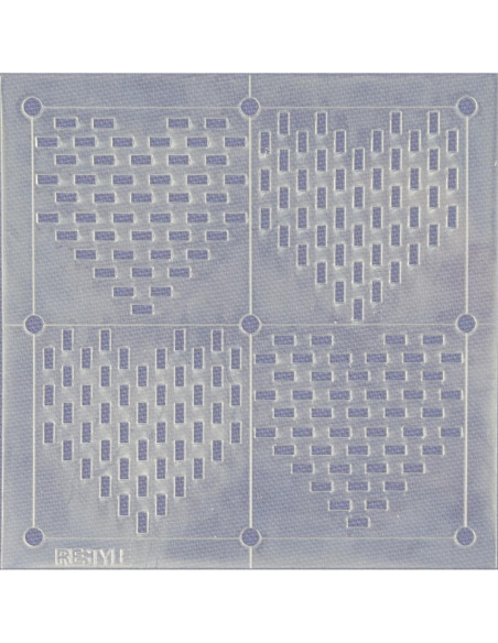 Gabarit pour sashiko Restyle - Coeurs