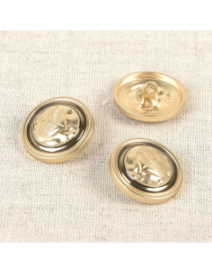 Metallknopf Herz 23 mm - Gold