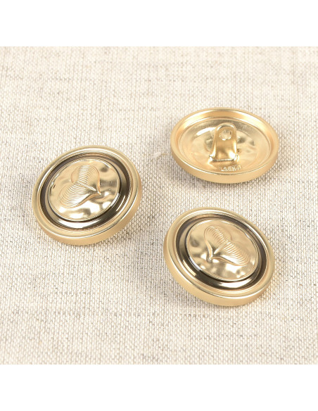 Metallknopf Herz 23 mm - Gold