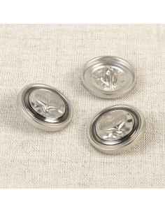 Metallknopf Herz 18 mm - Silber