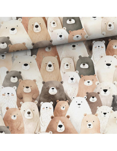 Premium-Baumwollstoff - Teddybär
