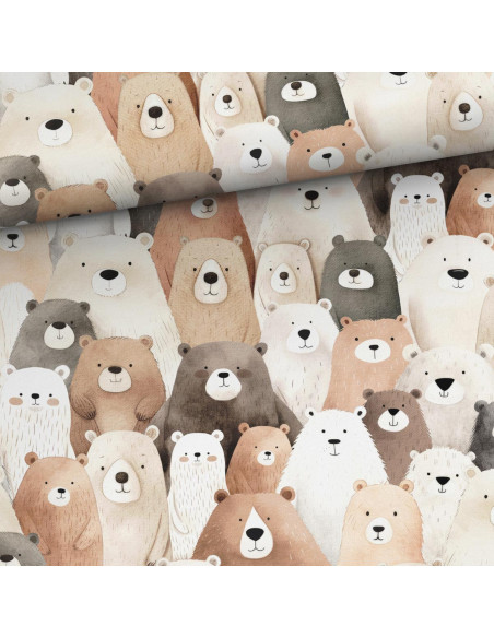 Premium-Baumwollstoff - Teddybär