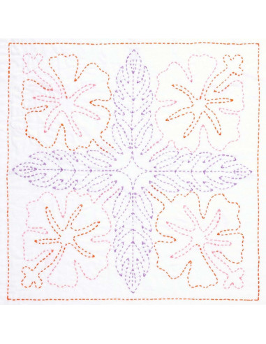 Sashiko-Kit Hawaii Hibiskus