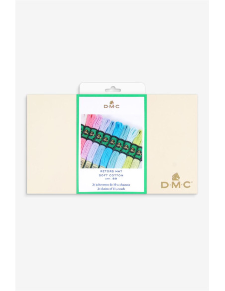 Coffret de 24 échevettes de fil retors mat canevas DMC