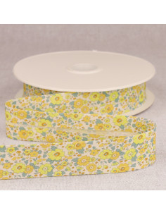 Schrägband Fleurette - Gelb
