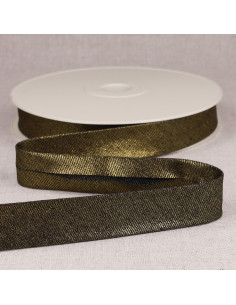 Metallisiertes Schrägband Jean - Schwarz Gold