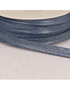 Metallisiertes Paspelband Jean - Hellblau