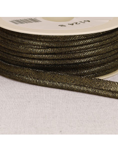 Metallisiertes Paspelband Jean - Schwarz und Gold
