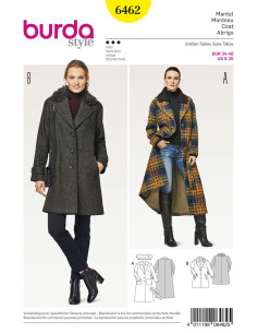 Mantelschnittmuster - Burda 6462