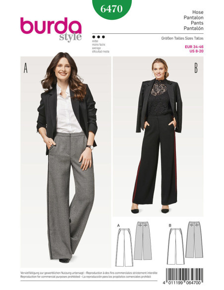 Hosenmuster - Burda 6470