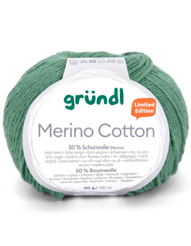 Laine à tricoter Merino Cotton Gründl