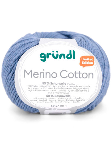 Laine à tricoter Merino Cotton Gründl