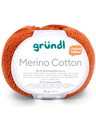 Laine à tricoter Merino Cotton Gründl