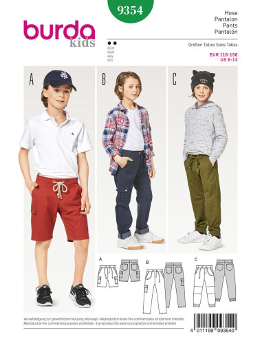 Hosenmuster - Burda 9354