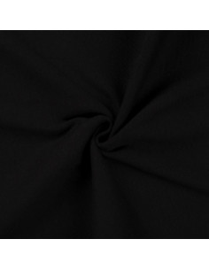 Rippstrick-Jersey-Stoff - Schwarz