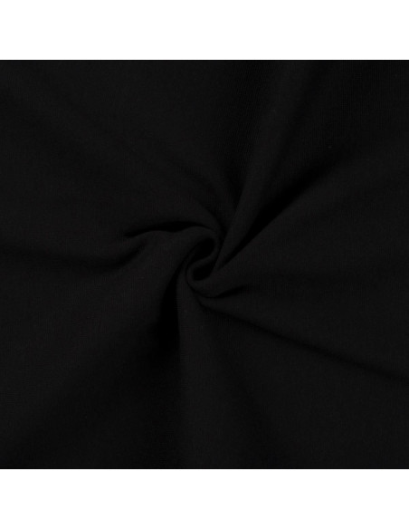 Rippstrick-Jersey-Stoff - Schwarz