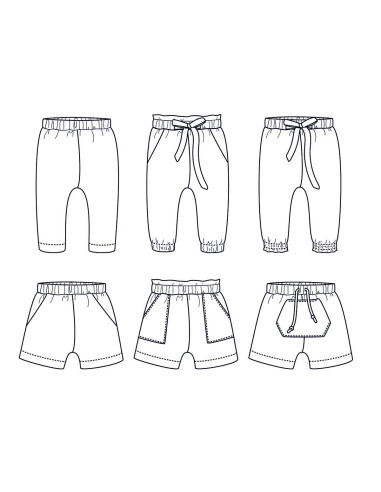 New-York Baby-Hosen- und Shorts-Schnittmuster - Ikatee