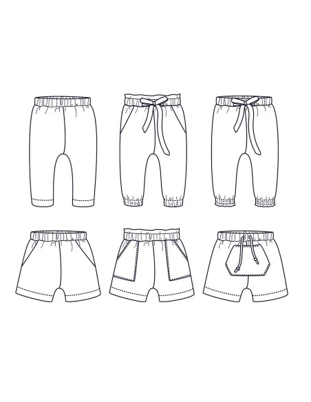 New-York Baby-Hosen- und Shorts-Schnittmuster - Ikatee